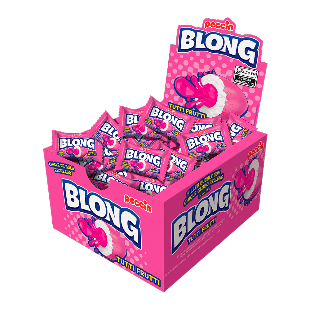 Blong Chicle Relleno Sabor Tutti Frutti Contiene 40 Unidades