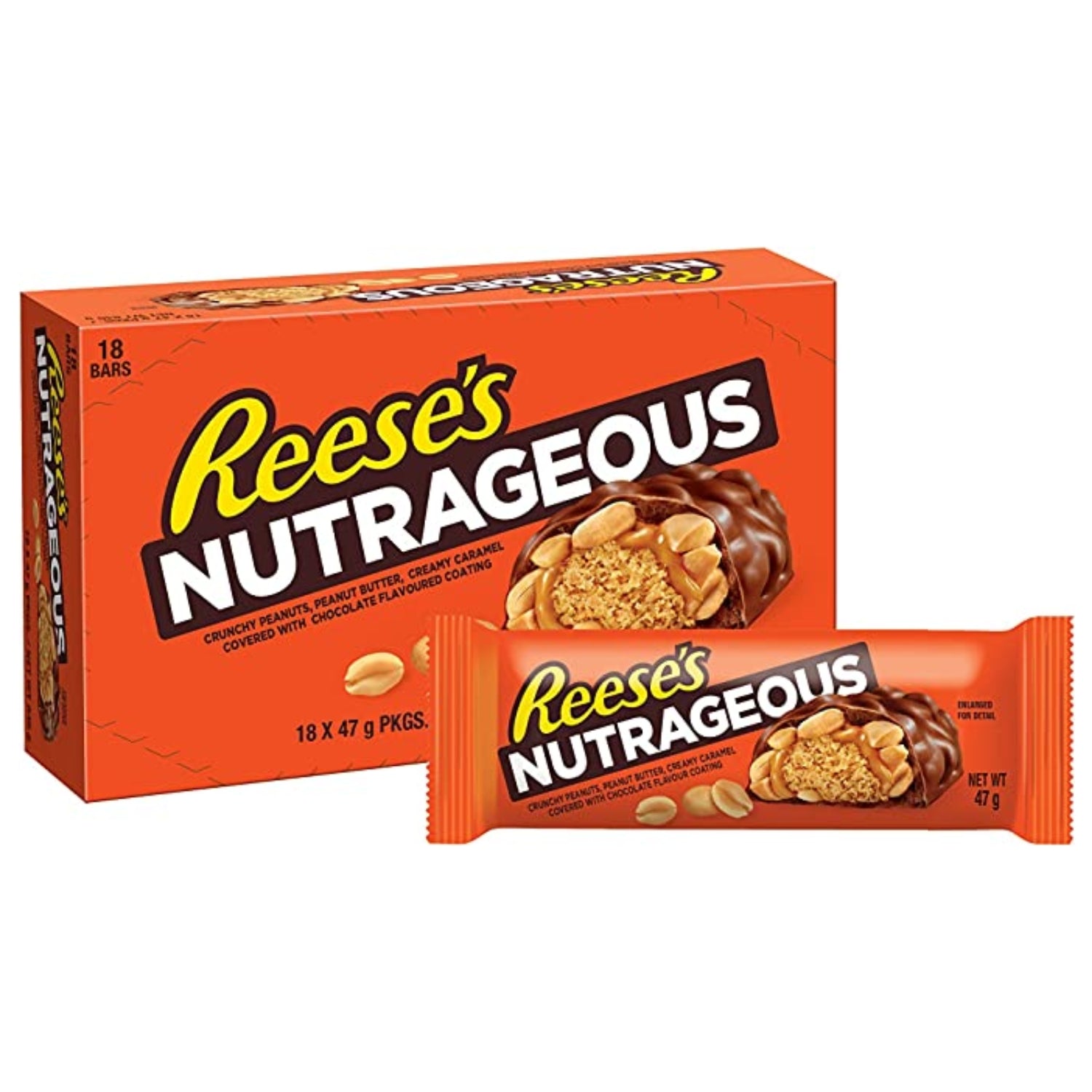 Reese’s Barrita Nutrageous 47g | Caja Expositora 18 Unidades