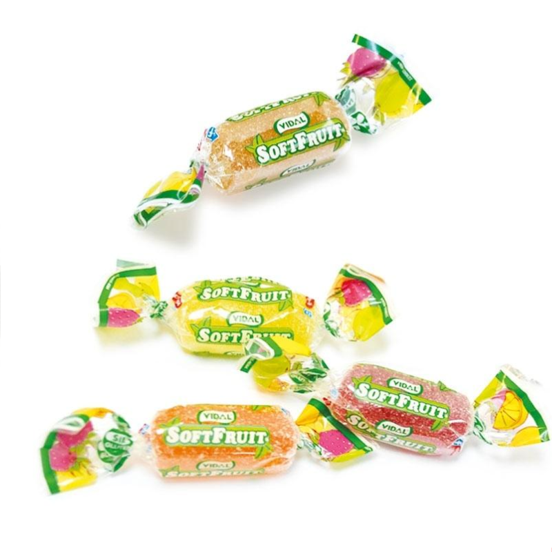 Soft Fruit - Aprox 164 Uds- Caramelos Blandos Sabores Frutales - Vidal Golosinas | Formato Bolsa 1KG