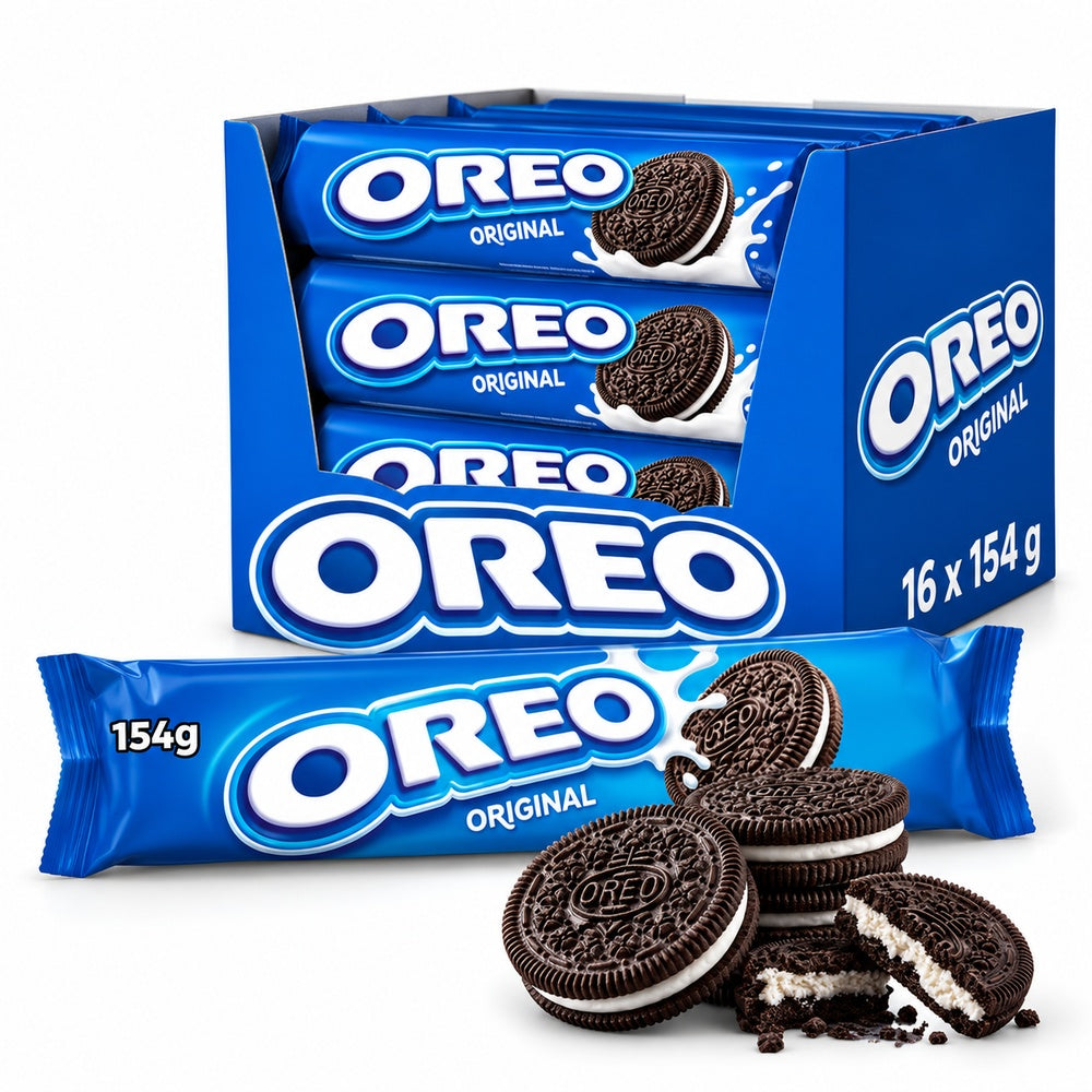 Oreo Original expositor 16 unidades de 154 g fondo blanco