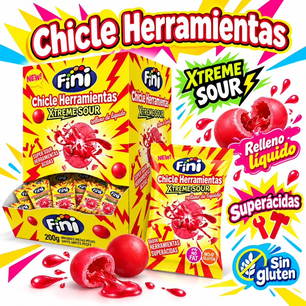 Fini Chicle Herramientas Xtreme Sour características