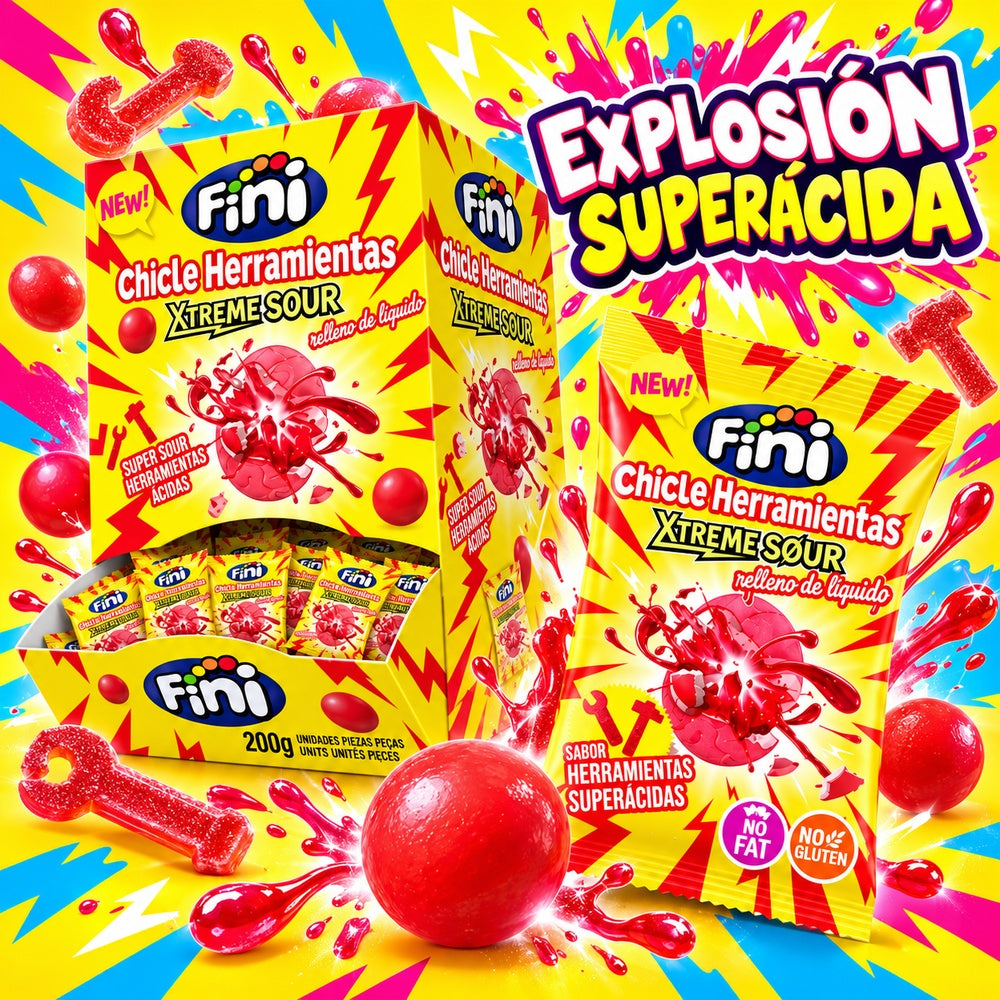 Fini Chicle Herramientas Xtreme Sour creatividad promocional