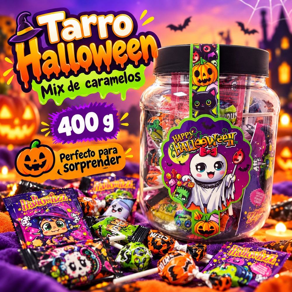 Tarro Halloween candy mix imagen temática