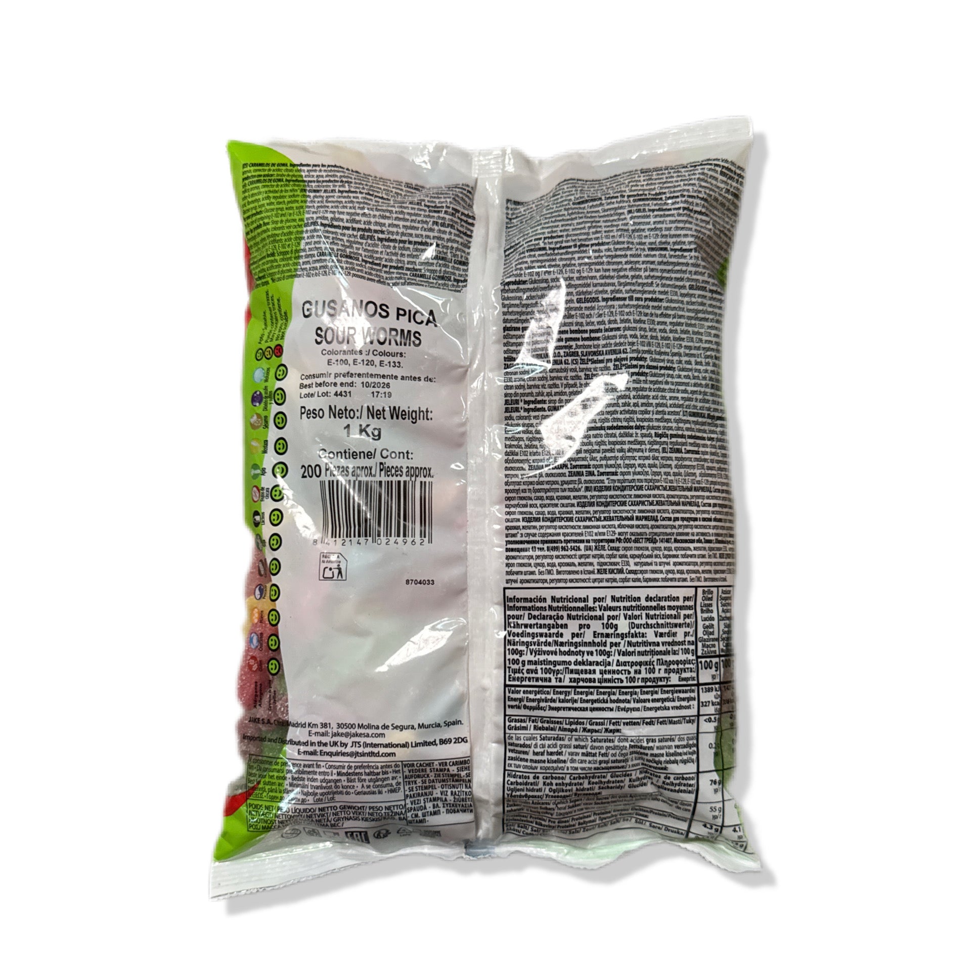 Gusanos Pica Jake | Formato Bolsa 1KG