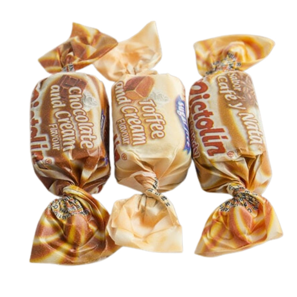 Pictolin MIX Surtido | Chocolate, Toffee y Café | Caramelos SIN Azúcar - Bolsa 1KG