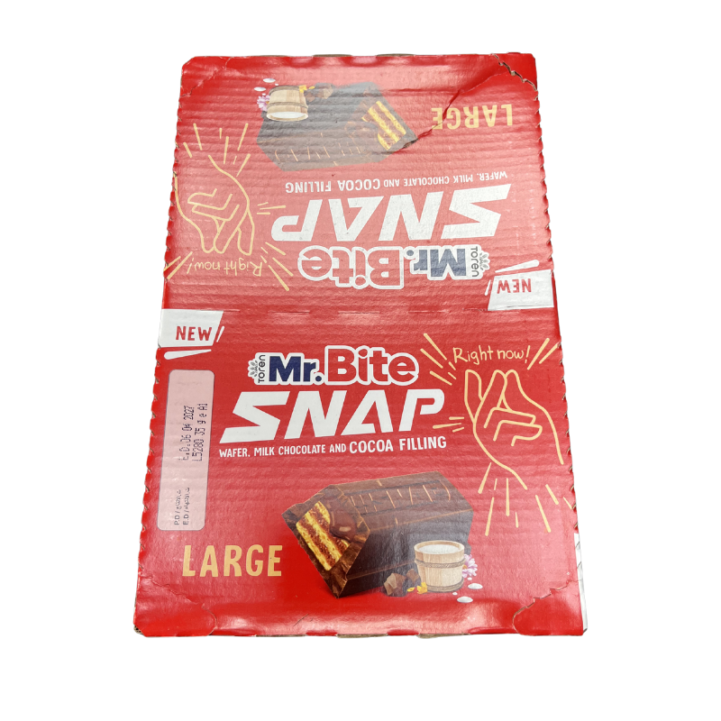 MR. Bite Snap Milk Choko Cocoa 35G - Expositor Contiene 24 Unidades