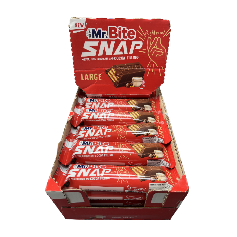 MR. Bite Snap Milk Choko Cocoa 35G - Expositor Contiene 24 Unidades
