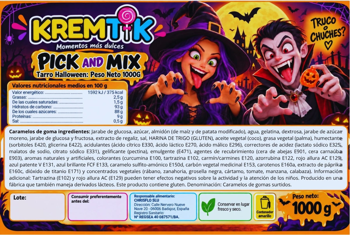 VASO CARAMELLE PICK AND MIX NATALE - FORMATO A SCELTA PESO 3KG o 1KG - KREMTIK
