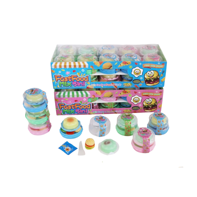 Fast Food Jelly 5 en 1  | Formato 20 Uds