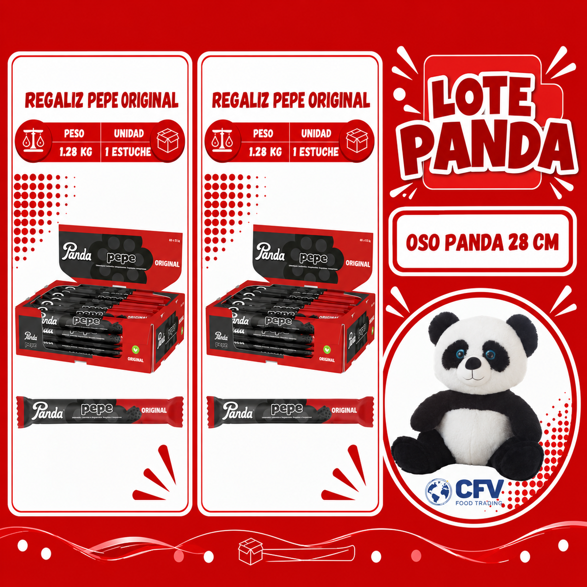 Regaliz Pepe Original - 2 Cajas de 40 unidades de 32G - Regalo "Osito PEPE"