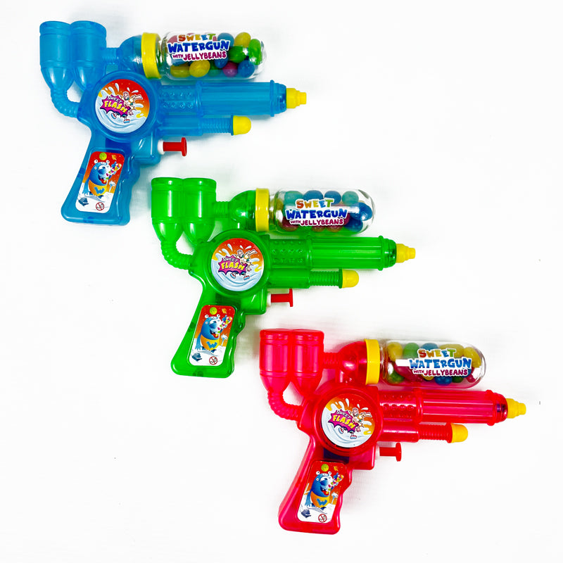 Sweet Wategun - Dispensador + Alubias Grageadas -20g - Contiene 12 Unidades