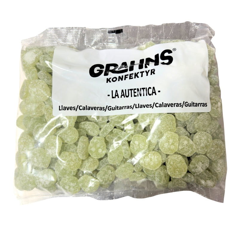 Mini Calaveras Ácidas - SABOR MANZANA - Formato Bolsa 1,2 KG - Contiene 300 Unidades