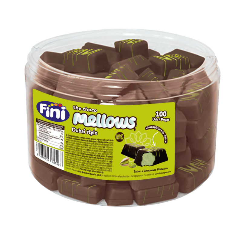 Bocaditos Dubai Fini | Formato Tarro Reutilizable 100 Unidades