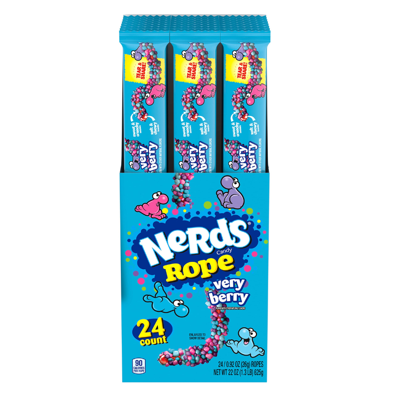Nerds Rope - Lengua Sabor Frutos del Bosque Formato 24 Unidades
