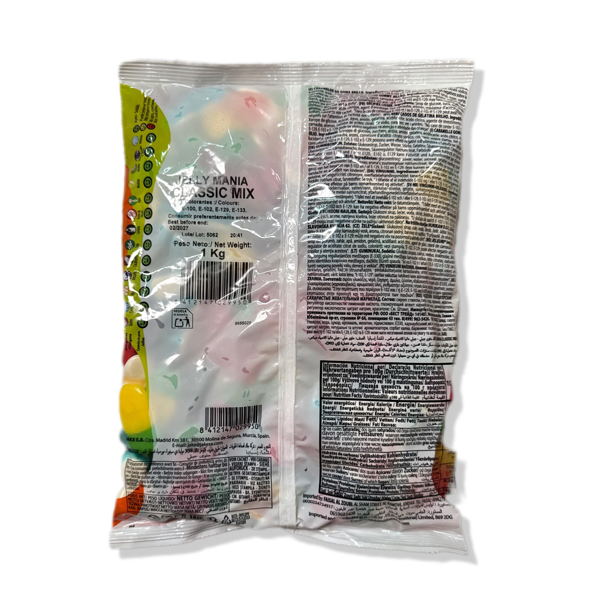 Jellymania Brillo Clásico Jake | Formato Bolsa 1KG