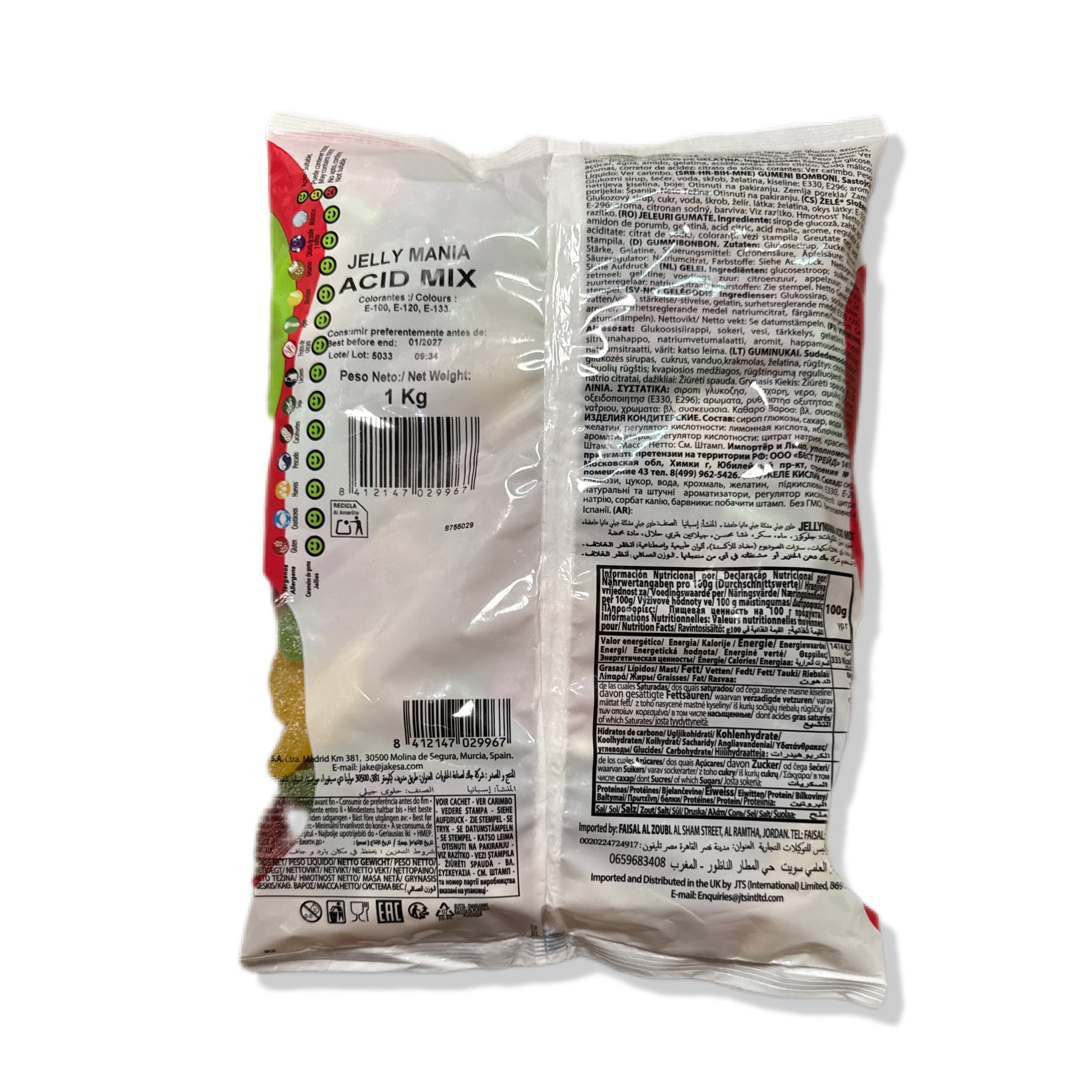Jellymania Acid Mix Jake | Formato Bolsa 1KG
