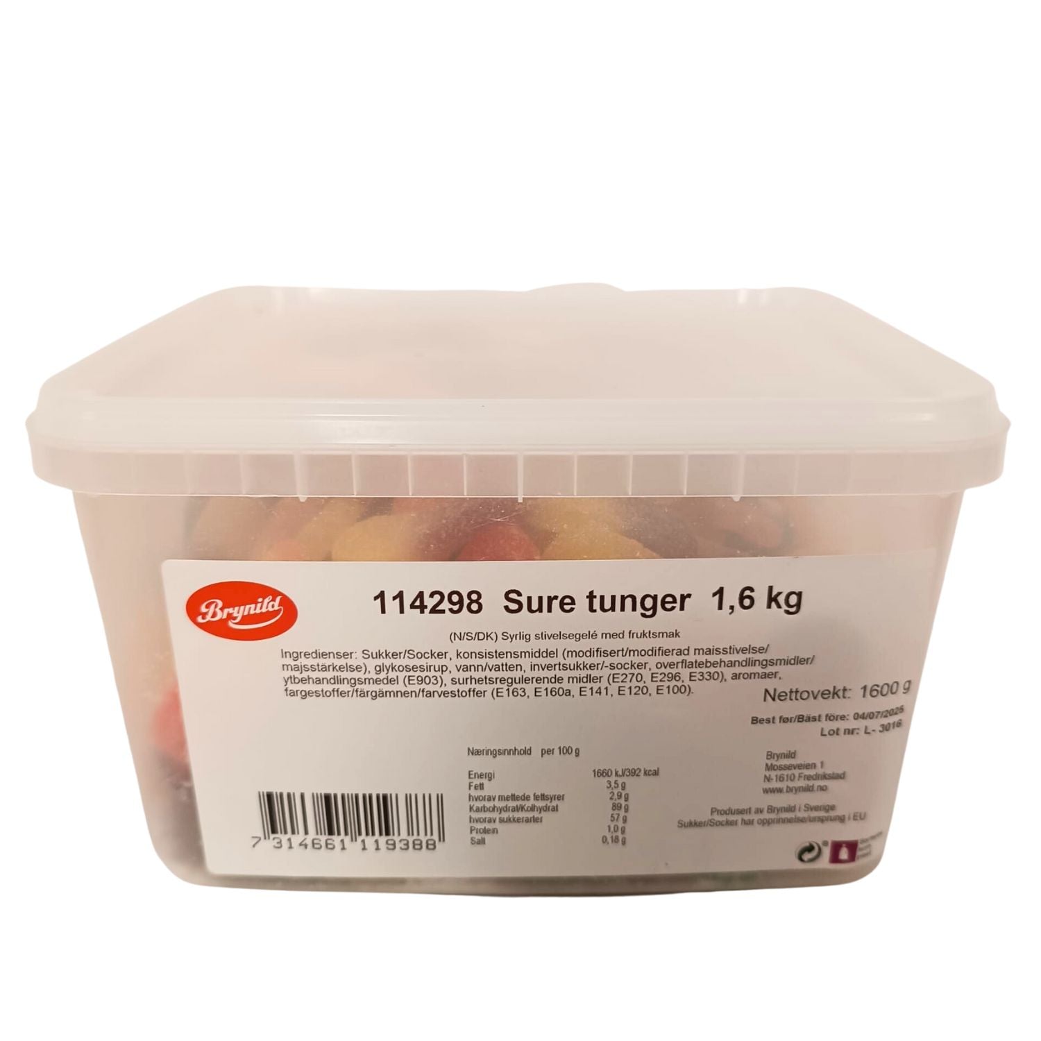 Lenguas Ácidas - Sure Tunger - Chuches Fabricadas en Suecia  | Tarro Reutilizable 1KG