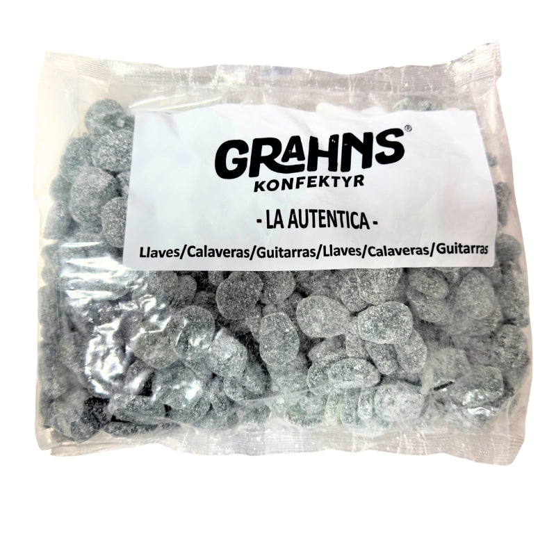 Mini Calaveras Ácidas - SABOR FRAMBUESA - Formato Bolsa 1,2 KG - Contiene 300 Unidades