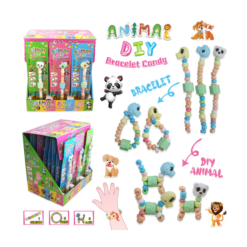 DIY  Pulseras y Animales de Chuches | Contiene 24 Uds