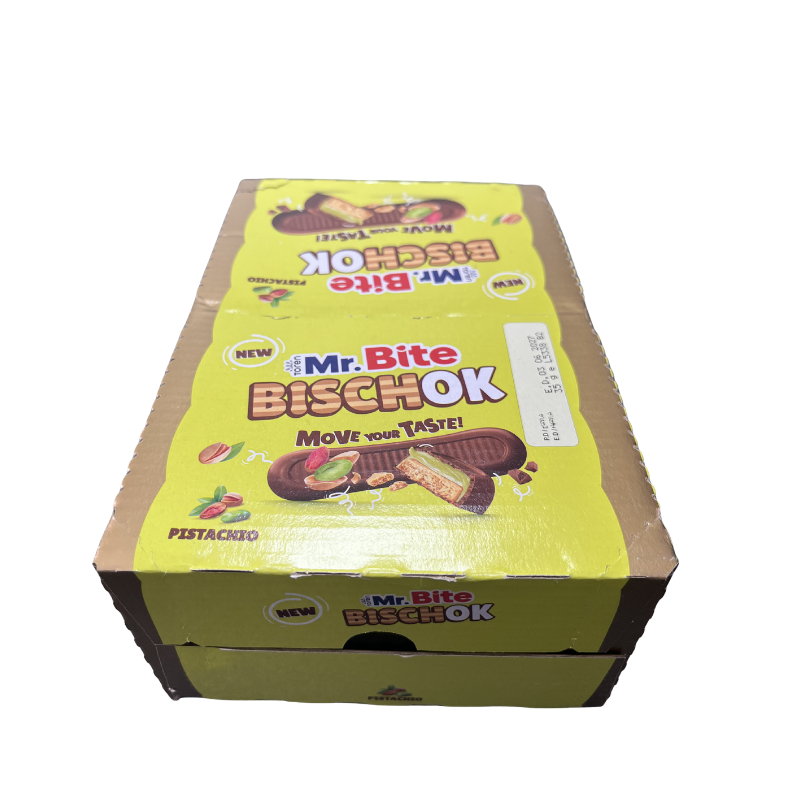 MR.Bite Bischok Pistachio 35G - Expositor Contiene 24 Unidades