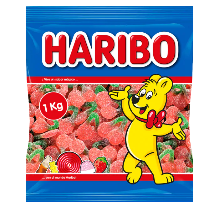 Cerezas Súper Azúcar Haribo | Formato Bolsa 1KG