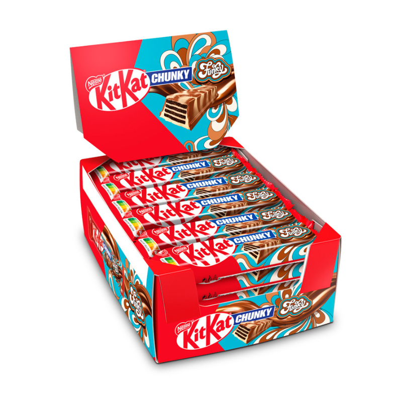 Kit Kat Chunky Funky Milk & White 40g | Contiene 24 Unidades