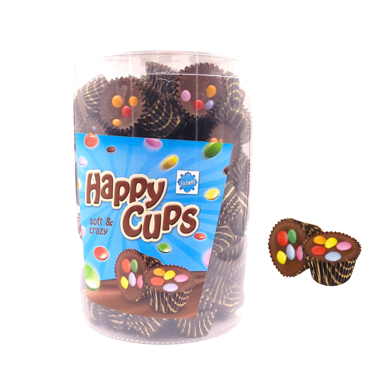 Chocolatinas Happy Cups | Tarro 145 Unidades
