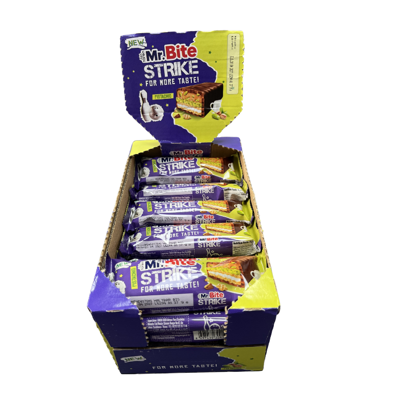 MR. Bite Strike Pistacchio 40G - Espositore Contiene 24 Unità