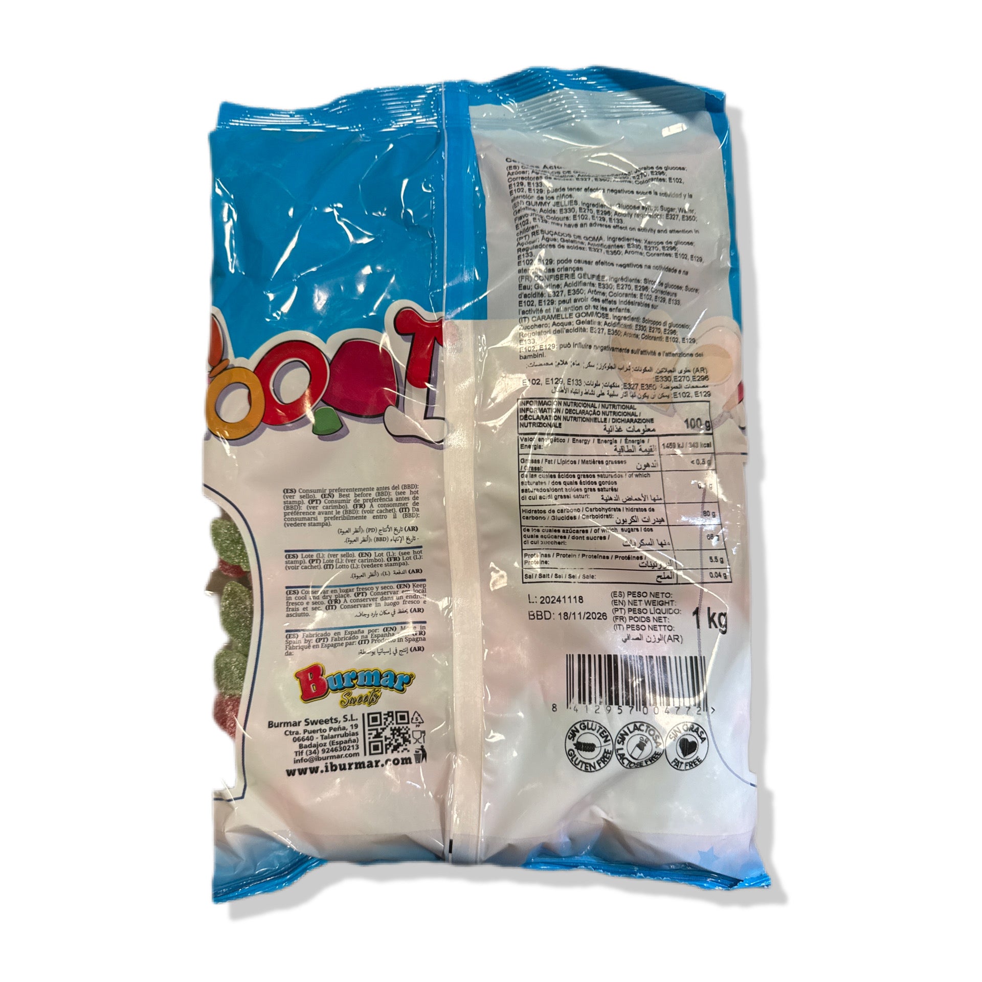 Cerezas Aciditas Halal Sin Gluten Y Sin Lactosa Burmar | Formato Bolsa 1KG