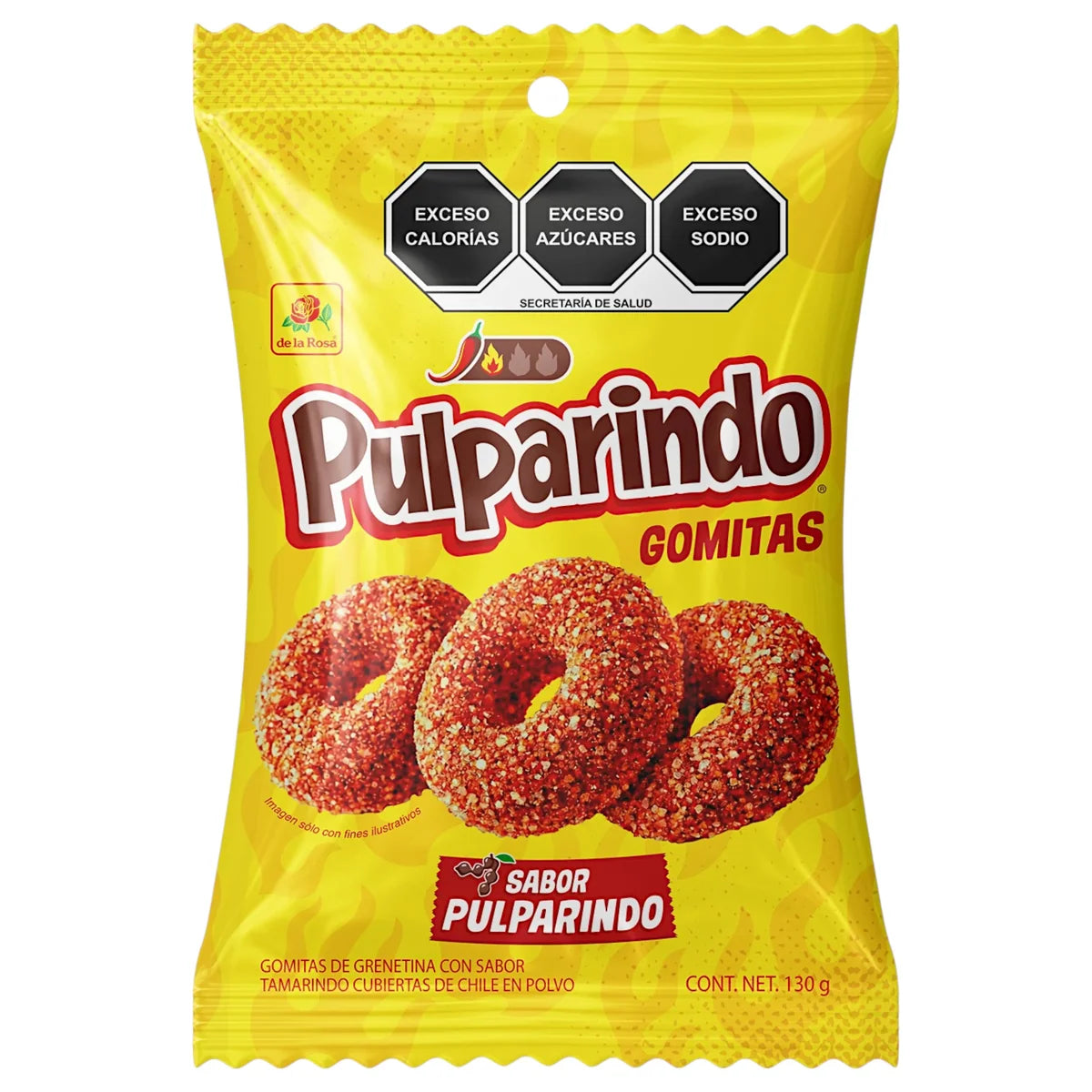 Pulparindo Aros de Gominolas Sabor Original | Contiene 12 Unidades x 70G