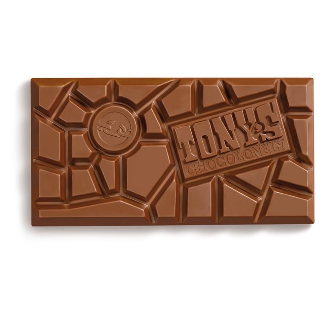 Tony's Chocolonely Chocolate con leche con caramelo y sal marina (180g)