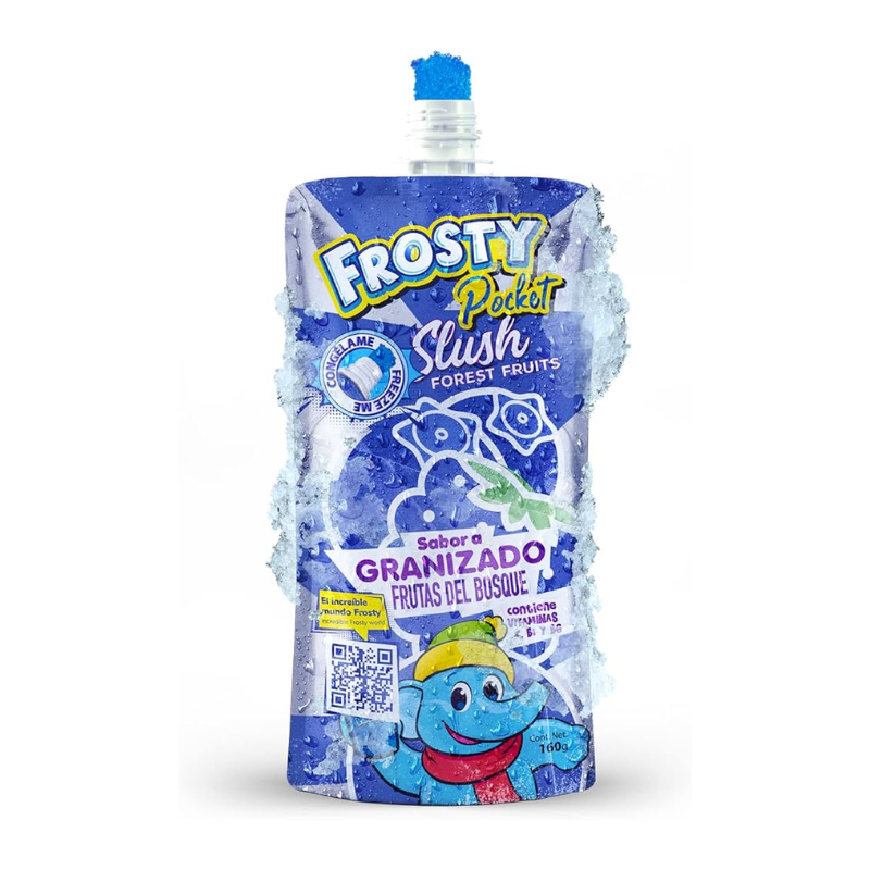 Granizada En Bolsa Individual Sabor Frutas Del Bosque Frosty | Formato Caja 10 Uds
