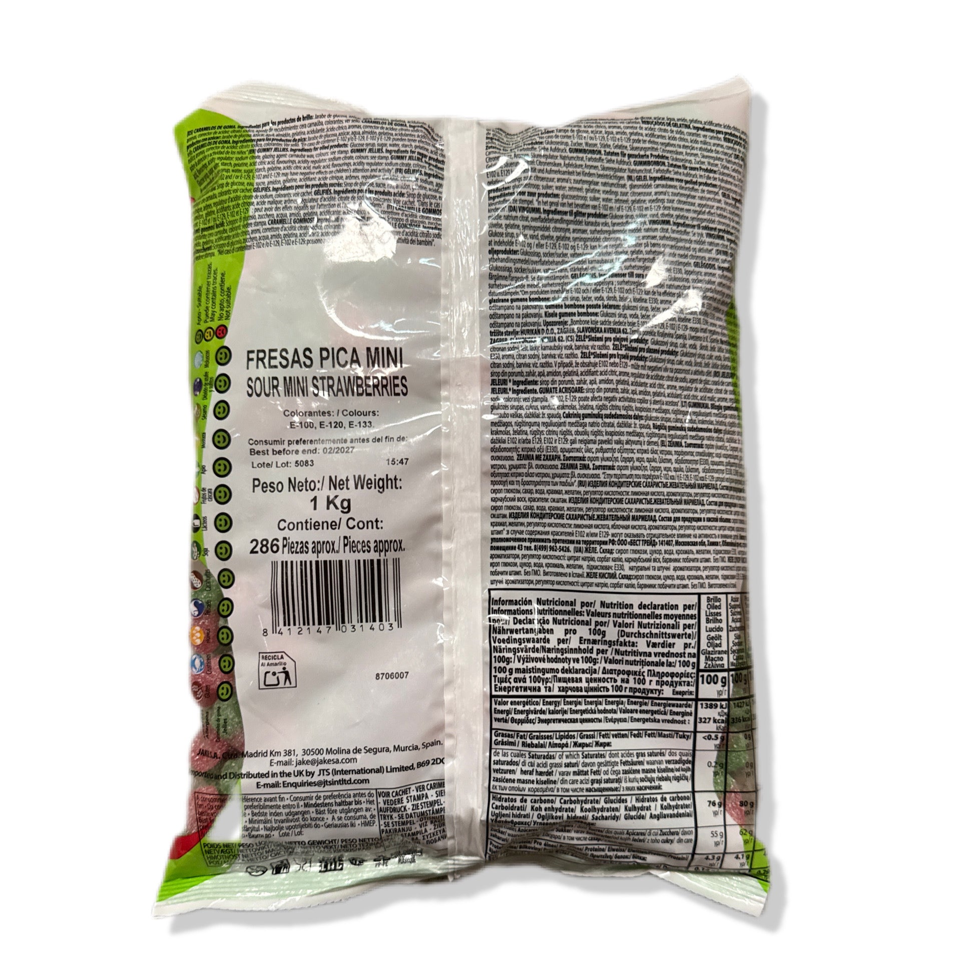 Fresas Pica Mini Jake | Formato Bolsa 1KG