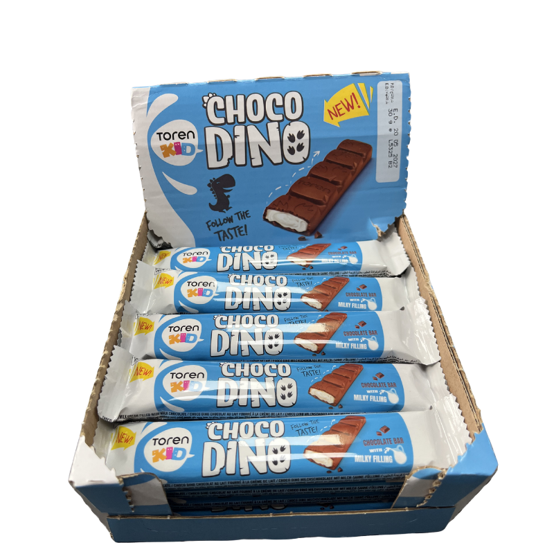 CHOCO DINO Cioccolato al Latte 30G - Espositore Contiene 24 Unità