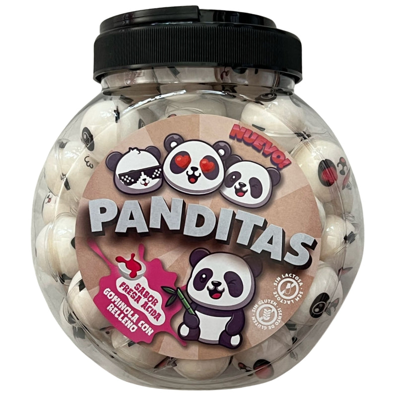 Ositos Panda - Gominolas Con Relleno Fresa | Tarro Reutilizable con 60 Unidades
