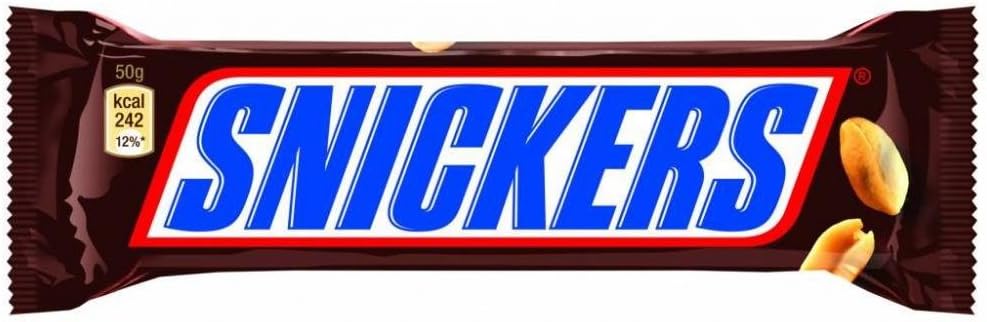 Snickers Chocolatina Mars 50g - Contiene 40 Unidades