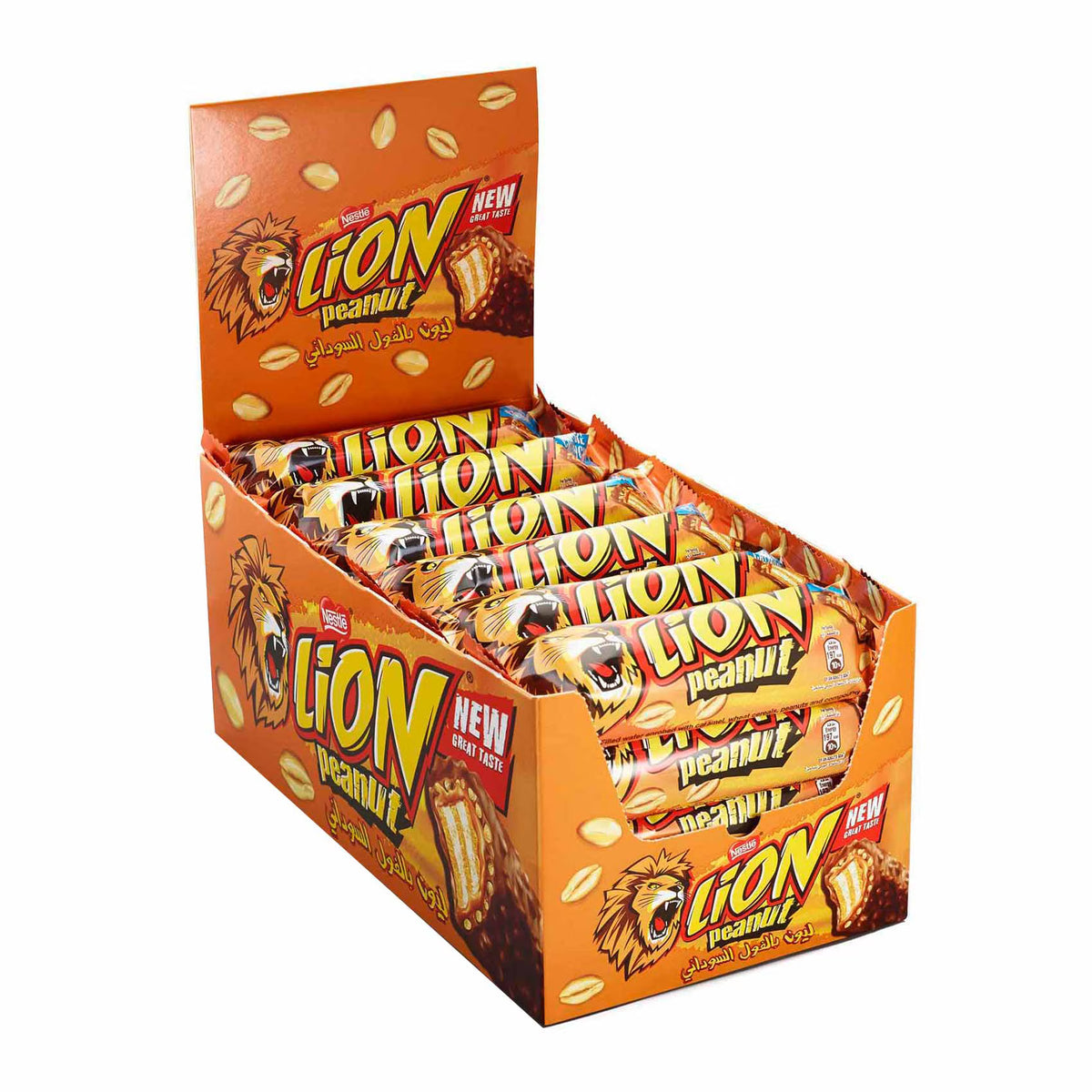 Lion Peanut Chocolatina con Cacahuete 41g | Contiene 24 Unidades