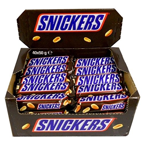Snickers Chocolatina Mars 50g - Contiene 40 Unidades