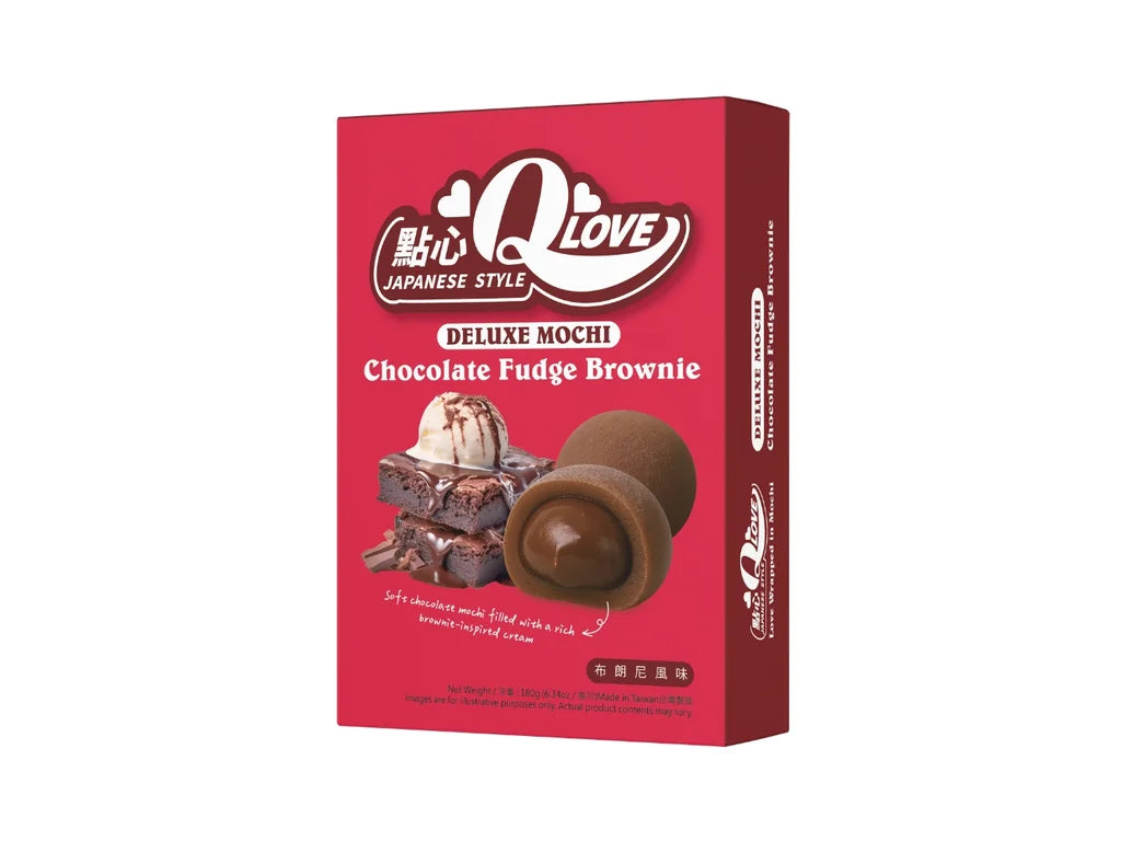 QLove Chocolate Fudge Brownie Deluxe Mochi 180G