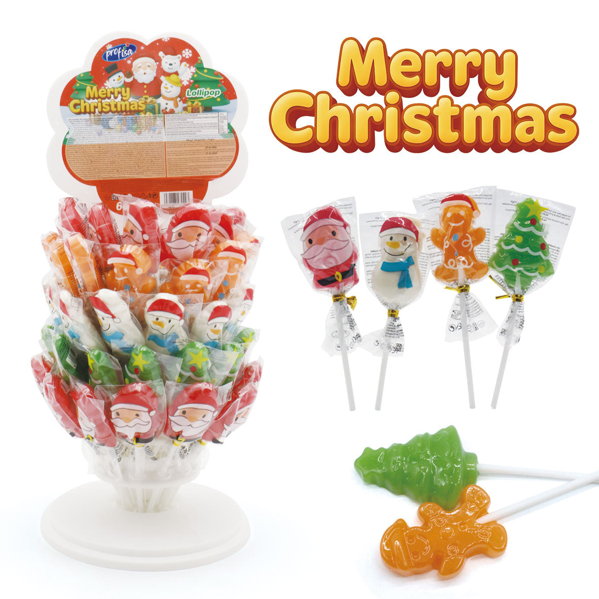 Christmas Lollipop con Temática Navideña | Contiene 60 Unidades x 15G