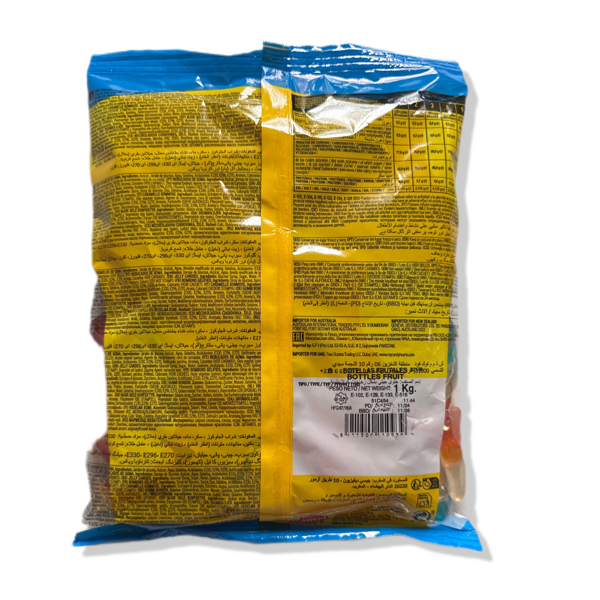 Botellas Sabores Frutales Sun Gluten Damel | Formato Bolsa 1KG