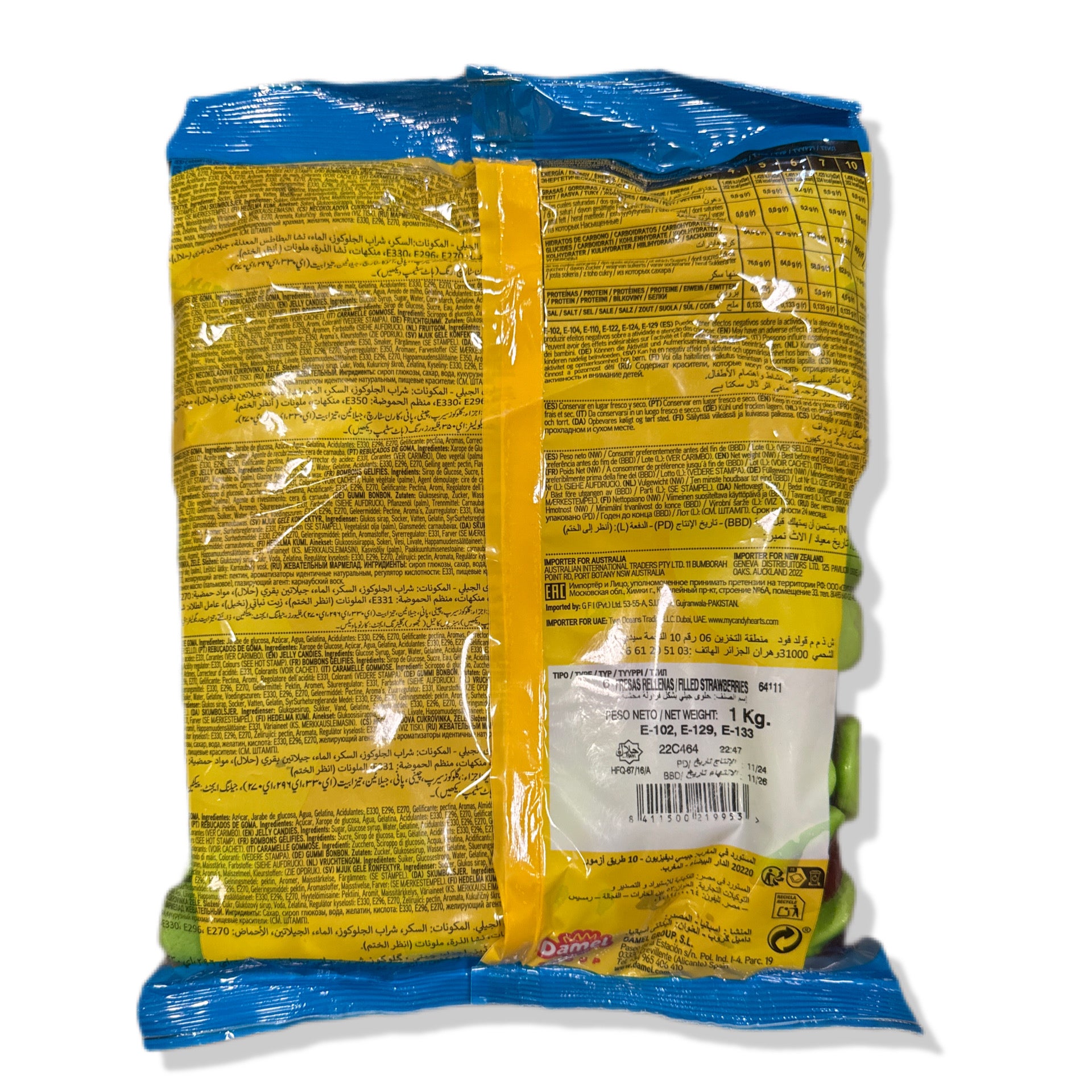 Fresas Rellenas Sin Gluten Damel | Formato Bolsa 1KG