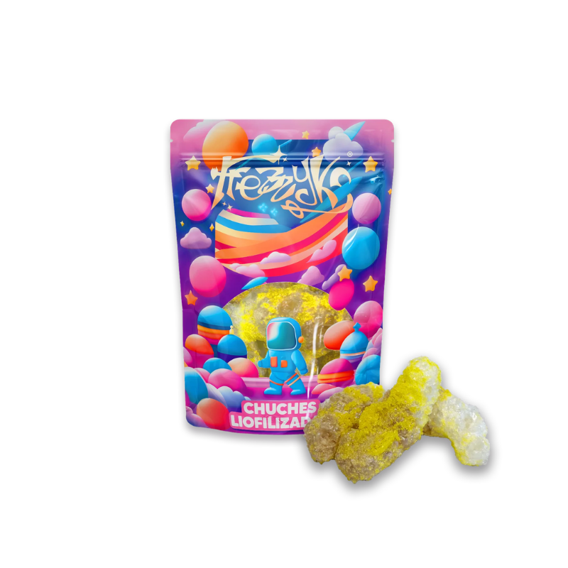 CHUCHES LIOFILIZADAS EXTREME CUBIERTAS DE ARENA ÁCIDA FREEZYKS - Sabor Aleatorio (1 UNIDAD)