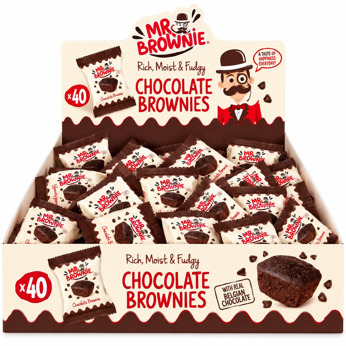 Brownies Chocolate | Caja Display 40 Unidades - 1KG