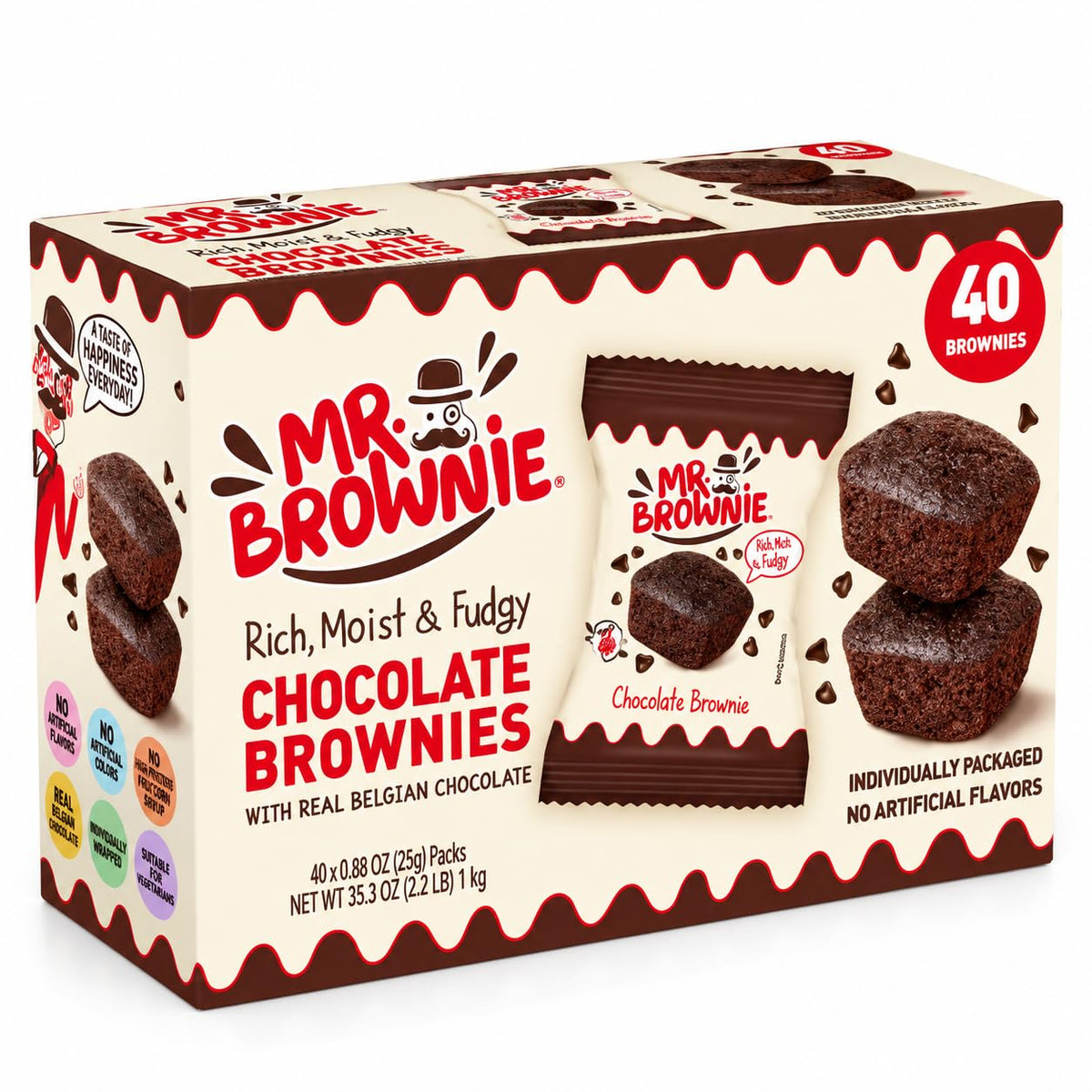 Brownies Chocolate | Caja Display 40 Unidades - 1KG