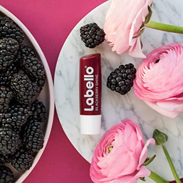Labello Blackberry Shine | Lápiz Labial Cuidado 24 Horas - Sabor Exclusivo Mora (1 Unidad)