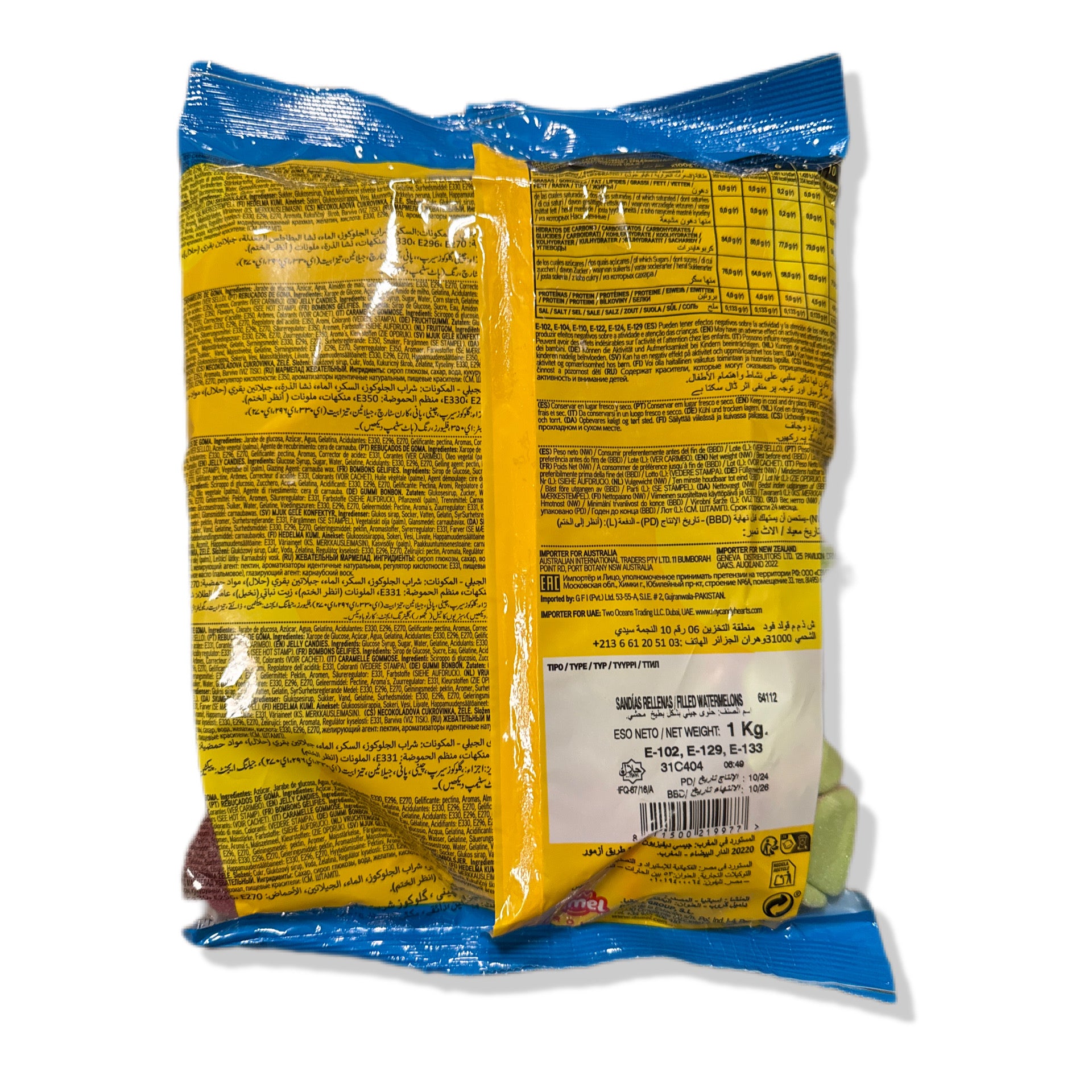 Sandías Rellenas Sin Gluten Damel | Formato Bolsa 1KG