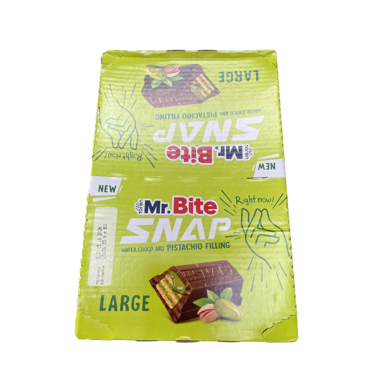 MR.BITE SNAP Pistachio 35G - Expositor Contiene 24 Unidades