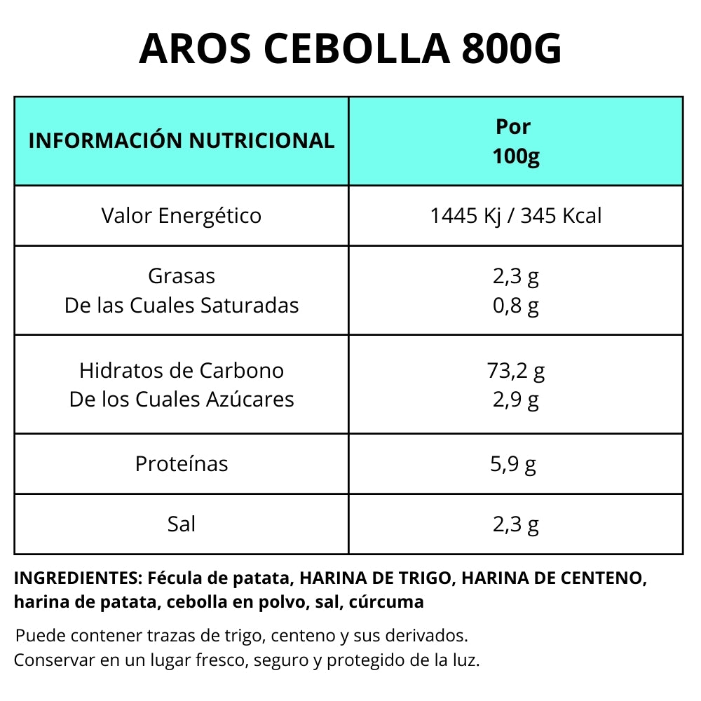Aros Cebolla - Snacks Para Freír En Casa | Formato Tarro 800G