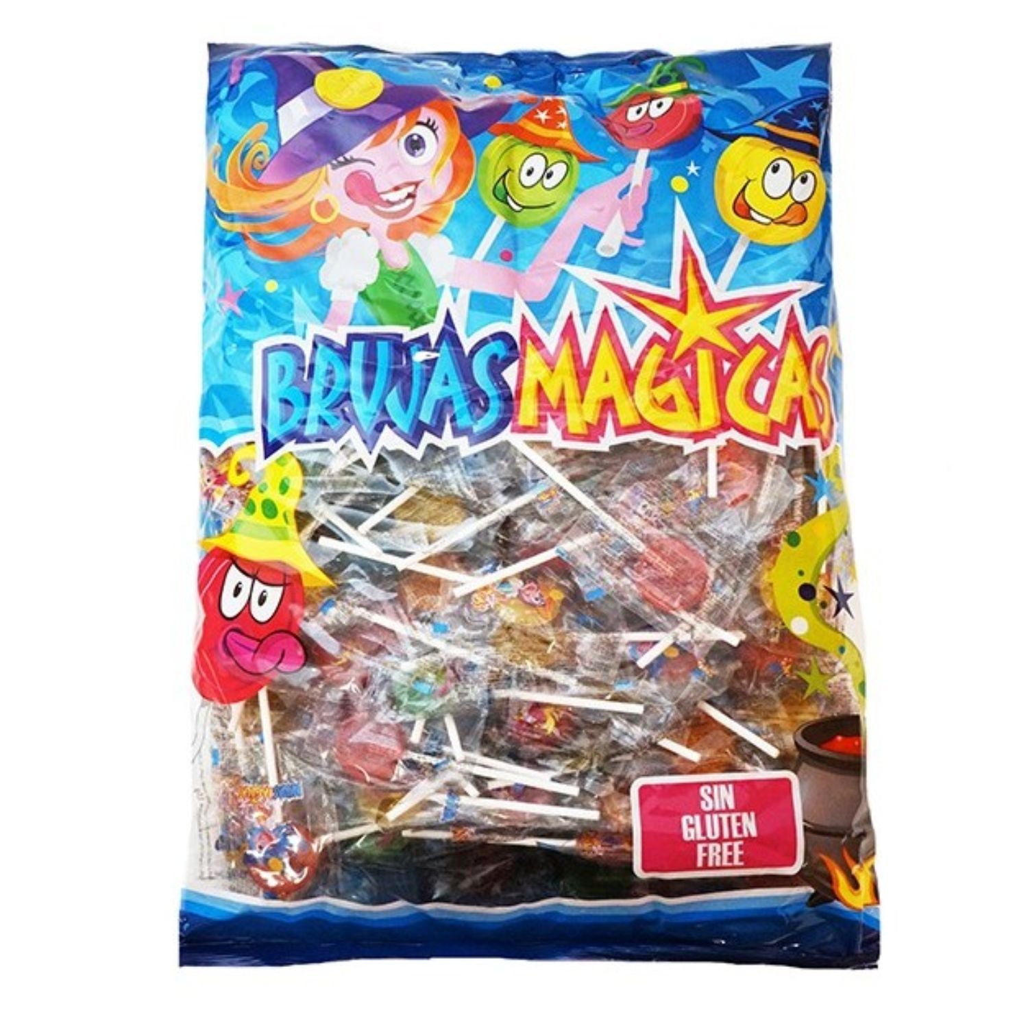 Piruletas Brujas Halloween "Colores Surtidos" | Formato Bolsa 200 Unidades
